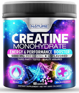 Creatine Monohydrate Powder - 5000mg Per Serving (5g) - Pure Micronized Creatine Monohydrate - Unflavored Pre Workout Creatine - Keto Friendly, Vegan - Muscle Building Supplement - 300G, 60 Servings in Pakistan