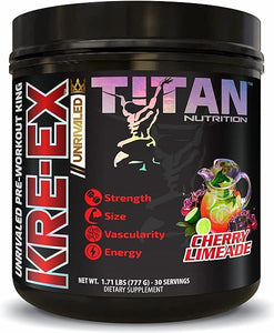 KRE-EX Pre Workout Powder, 30 Servings - Creatine, BCAAs, Nitric Oxide & More, for Bodybuilding, Performance, & Recovery - Energy, Stamina, Focus, Pump & Endurance - Cherry Limeade in Pakistan