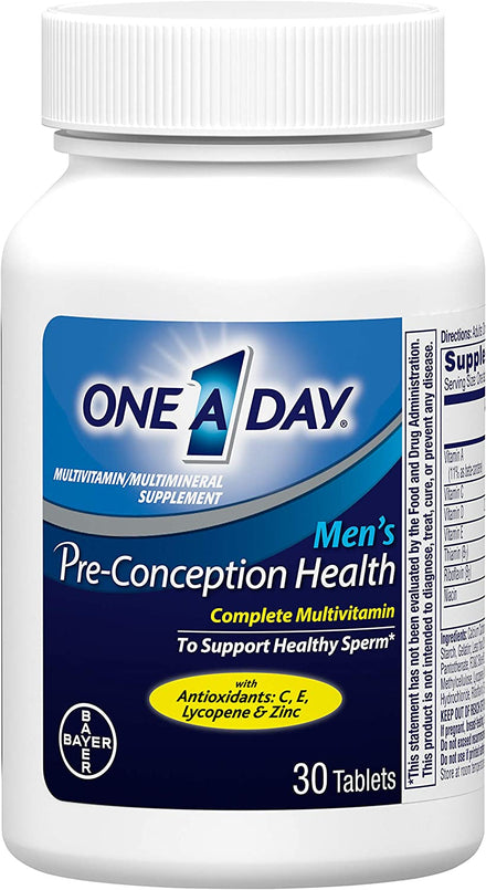 One A Day Men Fertility Supplement Pre-Conception Health Multivitamin with Vitamin C, Vitamin E, Selenium, Zinc