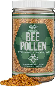 Bee Pollen Supplement - 1lb (16 OZ) of Raw and Natural Bee Pollen Granules (151 Servings of 3 Grams Each with Scoop) Superfood High in Vitamins, Minerals, and Protein by Double Wood in Pakistan