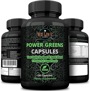 NGU Super Greens Immune System Support 500 mg 120 Vegan Capsules Contains Mixed Superfoods for Daily Booster Healthy Keto Blend w/Acai, Wheatgrass, Guarana, Chlorella, Flaxseed, Matcha, Maca in Pakistan
