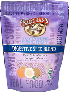Barlean's Organic Digestive Seed Blend with Omega-3 Fatty Acids (ALA), Dietary Fiber, Antioxidants and Amino Acids - Vegan, USDA Organic, Non-GMO, Gluten-Free - 12 oz in Pakistan