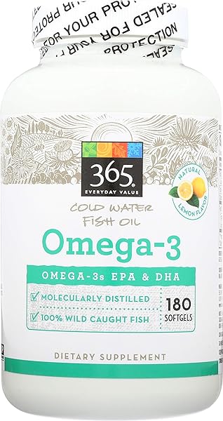365 by Whole Foods Market, Omega 3 Lemon Flavored, 180 Softgels in Pakistan