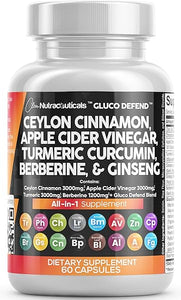 Clean Nutraceuticals Ceylon Cinnamon 3000mg Turmeric 3000mg Apple Cider Vinegar 3000mg Ginseng 2000mg Berberine 1200mg Plus Bitter Melon Gymnema Milk Thistle Fenugreek in Pakistan