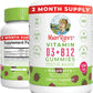 Vitamin D3 + Vitamin B12 Gummies | 2 Month Supply | USDA Organic | Vitamin D & B12 Supplement for Adults & Kids Ages 2+ | Bone Health | Energy Boost | Vegan | Non-GMO | Gluten Free | 60 Count