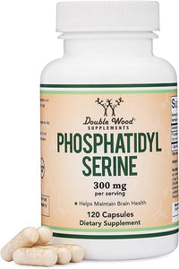 PhosphatidylSerine Supplement 300mg Per Serving, Manufactured in The USA, 120 Capsules (Phosphatidyl Serine Complex) Brain Booster Focus Supplement for Adults (Cortisol Manager) by Double Wood in Pakistan