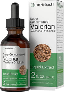 Valerian Root Extract Drops | 2 fl oz | Alcohol Free | Vegetarian, Non- GMO Gluten Free Liquid | by Horbaach in Pakistan