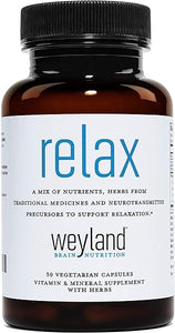 Relax - Natural Sleep Aid - GABA, L-Theanine, Valerian Root, 5-HTP, Lemon Balm - Calm Support, Stress Relief, Sleep Supplement -30 Vegetarian Capsules in Pakistan