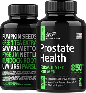 Prostate Support Supplement For Men's Health - DHT Blocker, Urinary Tract, Overactive Bladder Support & Prostate Health: Saw Palmetto, Lycopene, Pygeum, Pumpkin Seed Extract, Beta Sitosterol - 60 Caps in Pakistan