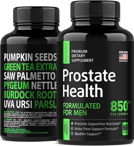 Prostate Health Supplement, DHT Blocker for Men, Urinary Tract Health, Overactive Bladder Support - Nettle Leaf, Saw Palmetto, Burdock Root, Pygeum, Marshmallow Root, Pumpkin Seeds - 60 Capsules in Pakistan