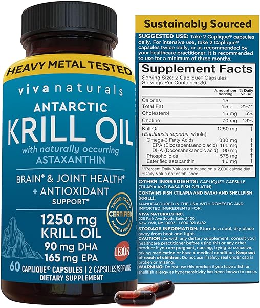 Viva Naturals Antarctic Krill Oil Omega 3 Fat in Pakistan