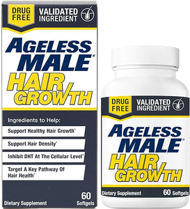 Hair Growth - Hair Growth for Men, Saw Palmetto, Biotin, Horsetail Extract, Supports Healthy Hair Density & Growth, 60 Softgels in Pakistan