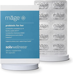 Solv Wellness Māge Probiotic for Her, Daily Women’s Prebiotic and Probiotics Blend Nutritional Supplements for Digestive, Vaginal PH Balance, Urinary Tract Health Support, 30 Capsules in Pakistan