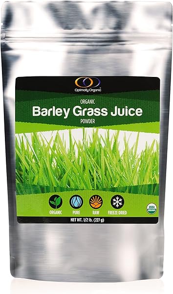 Optimally Organic Barley Grass Juice Powder - Freeze Dried - 1/2 Pound - Over 130 Servings - USA Grown - Raw & Bio-Active Supergreens - Vegan Health Supplement for Kids & Adults in Pakistan in Pakistan