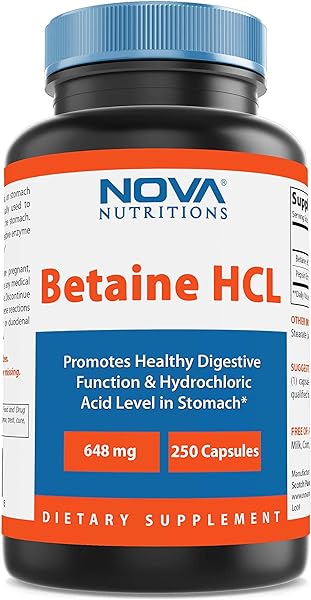 Nova Nutritions Betaine HCL with Pepsin Diges in Pakistan