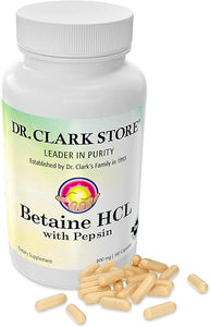 Dr. Clark Betaine HCL Supplement with Pepsin, 800mg, 100 Gelatin Capsules in Pakistan