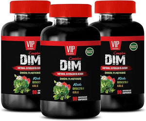 Broccoli dim Supplement - DIM Complex, Natural Estrogen Blocker, DIINDOLYLMETHANE with Broccoli, Kale - Broccoli Pills, 3 Bottles (270 Capsules) in Pakistan