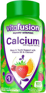 vitafusion Chewable Calcium Gummy Vitamins for Bone and Teeth Support, Fruit and Cream Flavored, America’s Number 1 Gummy Vitamin Brand, 50 Day Supply, 100 Count in Pakistan