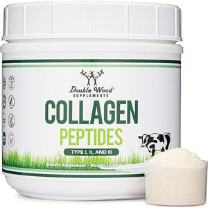 Collagen Peptides Powder - Hydrolyzed Collagen, Keto Safe - 16.08oz - Multi Type 1, 2, and 3 (Grass Fed Bovine Source)(Colageno Hidrolizado) Collagen Supplements for Women and Men by Double Wood in Pakistan