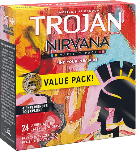 Trojan Nirvana Collection Variety Pack Condoms - 24 count