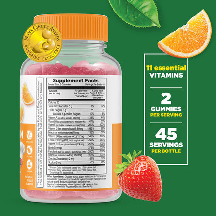 Lifeable Kids Multivitamin – Great Tasting Natural Flavor Gummy – Vegetarian, GMO Free Vitamin Supplement in Pakistan