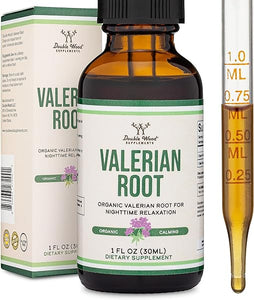 Valerian Root Drops for Sleep - Organic Valerian Root Tincture Extract 168mg - 1 FL OZ, 30 Servings (Better Absorbed Than Capsules, Enhances Valerian Root Tea) for Relaxation and Calm by Double Wood in Pakistan