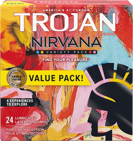 Trojan Nirvana Collection Variety Pack Condoms - 24 count