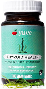 Thyroid Support for Women, Iodine Supplements for Thyroid, 225mg – Natural Metabolism & Energy, Organic Seaweed from North Atlantic Ocean, Plant-Based, Non-GMO - 100 Tablets in Pakistan