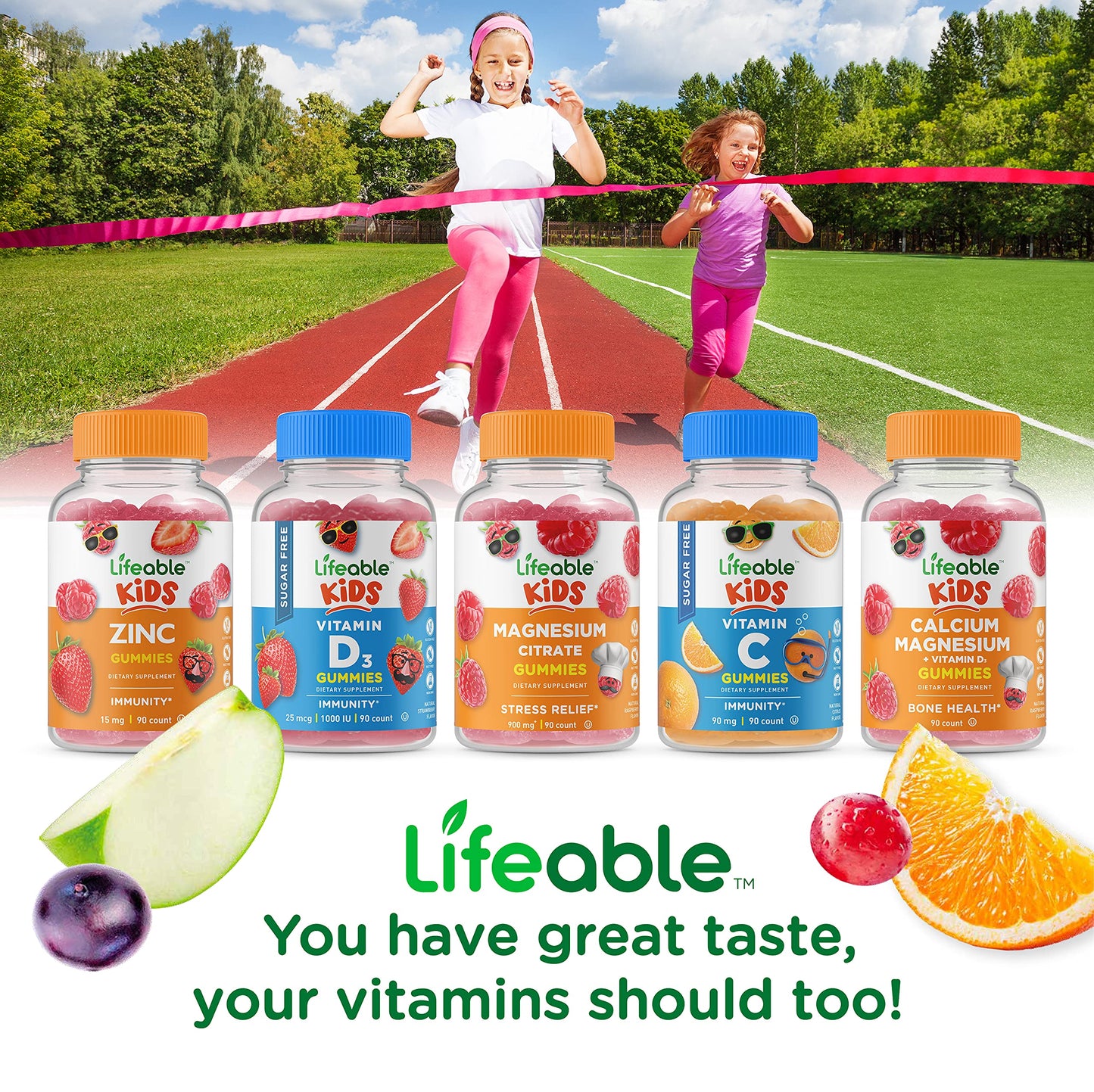 Lifeable Kids Multivitamin – Great Tasting Natural Flavor Gummy – Vegetarian, GMO Free Vitamin Supplement in Pakistan