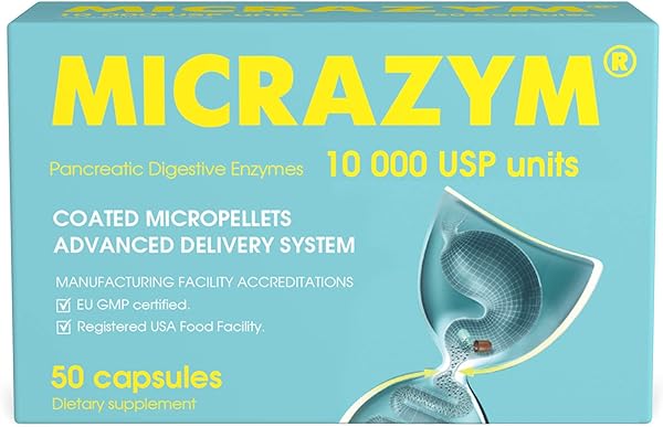 AVVA Pharmа Pancreatic Enzymes - 10,000 USP Effective Pancreatic Enzyme Supplements - Digestive Enzymes for Digestion - 50 Fast-Acting Capsules with Amylase, Lipase and Protease in Pakistan in Pakistan