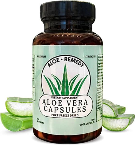 Aloe Vera Capsules, Plant-Based Aloe Capsules with Freeze-Dried Aloe Vera Gel and Leaves, Pure Aloe Vera Gel Capsules for IC and BPS Support, IC Aloe Vera, 180 Capsules in Pakistan