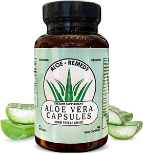 Aloe Vera Capsules, Plant-Based Aloe Capsules with Freeze-Dried Aloe Vera Gel and Leaves, Pure Aloe Vera Gel Capsules for IC and BPS Support, IC Aloe Vera, 180 Capsules in Pakistan