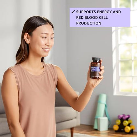 Amazon Elements Iron 18mg Capsules, Supports Red Blood Cell Production Supplement in Pakistan