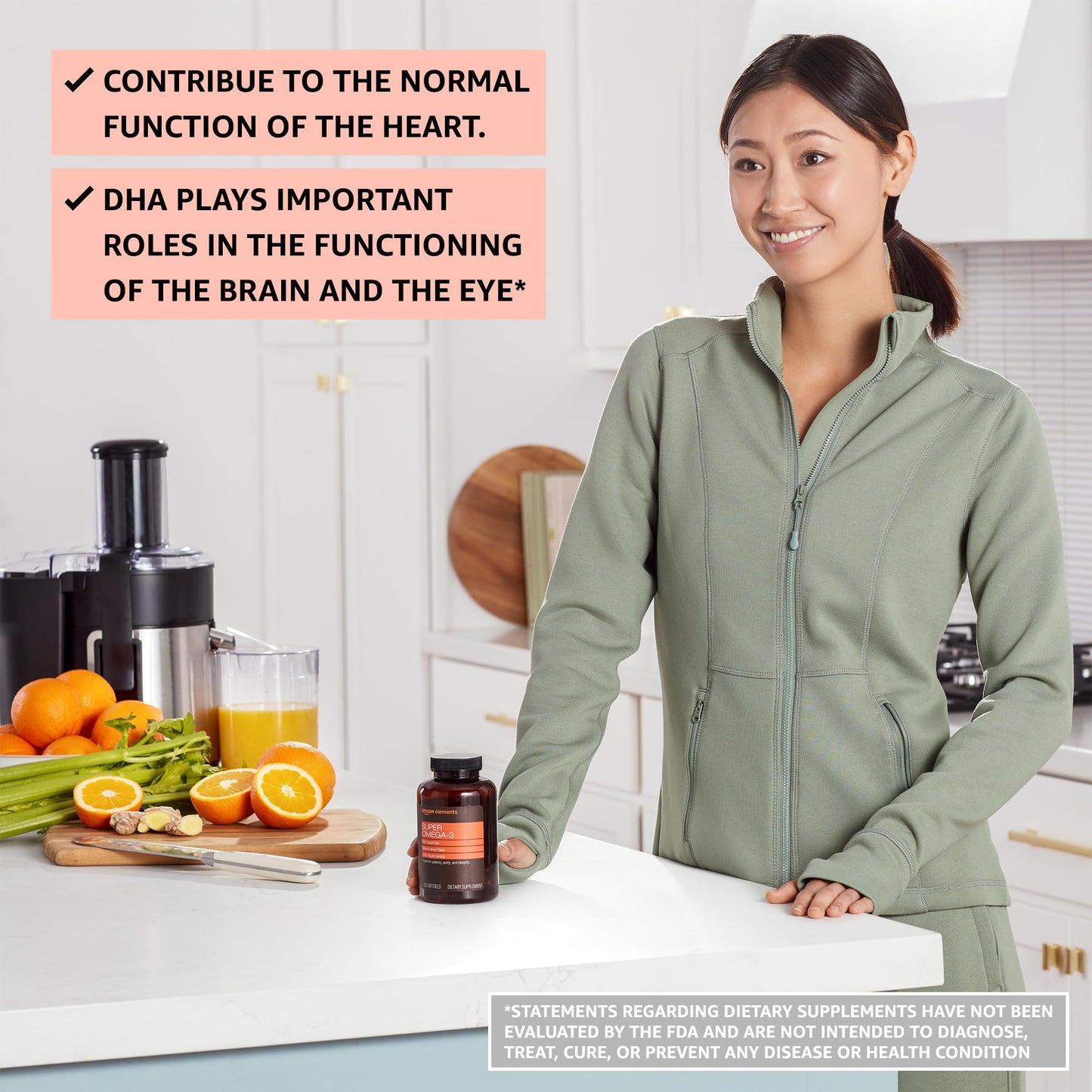 Amazon Elements Super Omega-3 with Natural Lemon Flavor, Supplement in Pakistan