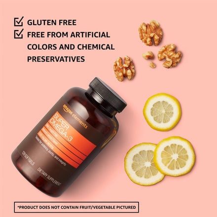Amazon Elements Super Omega-3 with Natural Lemon Flavor, Supplement in Pakistan