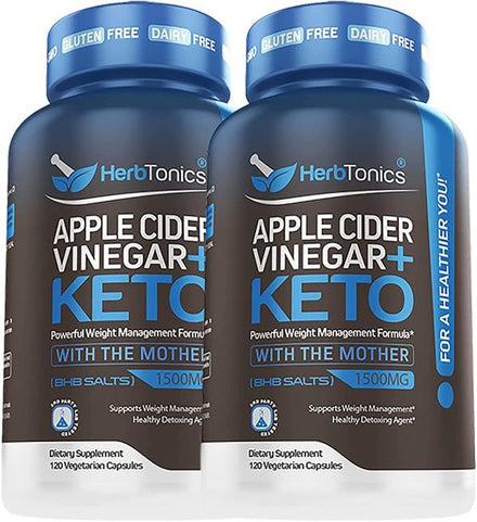 Apple Cider Vinegar Capsules Plus Keto BHB | Fat Burner & Weight Loss Supplement for Women & Men | Appetite Suppressant