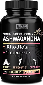 Ashwagandha Complex - Organic Ashwagandha Root Powder + Rhodiola Rosea + Turmeric - Premium Support Formula - Ashwagandha Capsules Supplement in Pakistan