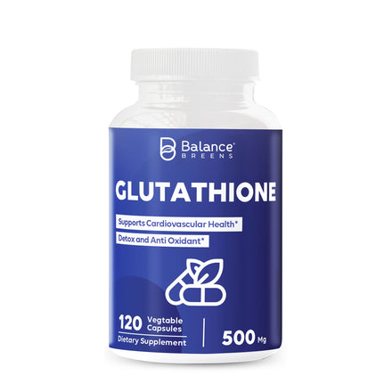 Balancebreens Active Form (Reduced) Glutathione Supplement - 500mg - 120 Vegan Capsules - L-Glutathione GSH Supports Cardiovascular Health, Antioxidant Support, Liver Detox, Skin Whitening