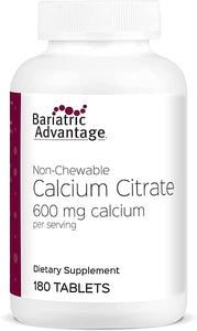 Bariatric Advantage Non Chewable Calcium Citrate for Bariatric Surgery Patients, 600 mg Calcium Per Serving with Vitamin D3 to Increase Absorption - 180 Tablets in Pakistan