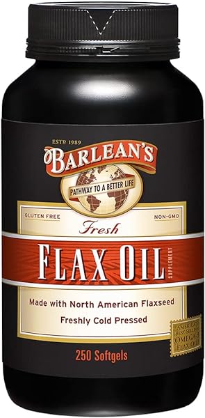 Barlean's Flaxseed Oil Softgels, Cold-Pressed Flax Seed Supplement with 1,650 mg ALA Omega-3 Fatty Acids for Joint & Heart Health, 1000mg, 250 ct in Pakistan