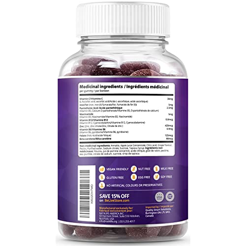 BeLive Iron Gummies - Multivitamin with Iron, Vitamins & Zinc for Supplement in Pakistan