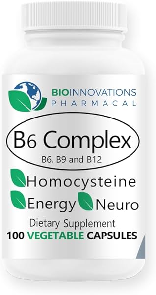 BioInnovations B6 Complex Vegan Vitamin B6, B9 Folate, B12 Methylcobalamin Supports Cardiovascular, Neuromuscular, Nervous System, Homocysteine, Energy, Blood Cell & Bone Health 100 Caps in Pakistan in Pakistan
