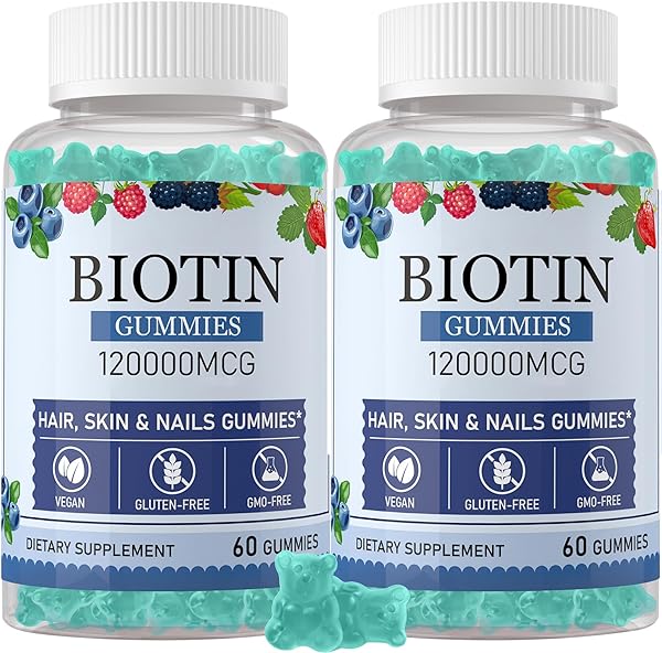 Biotin Gummies with 20,000 mcg ,Biotin Gummy for Healthy Hair, Skin & Nail-100,000 mcg Collagen Hair Growth Supplement for Women & Men-Vitamin Gummies with Biotin(Vitamin B7)-120 Counts(2 Pack) in Pakistan in Pakistan