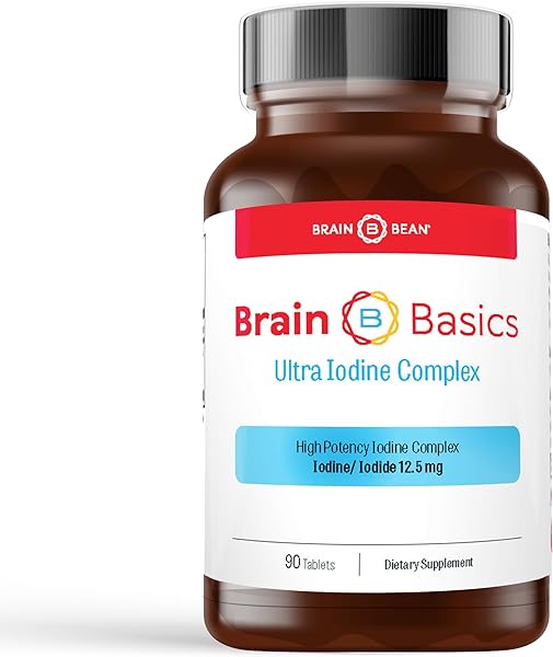 Brain Basics Ultra Iodine Complex Supplement for Thyroid Support, Iodine and Potassium Iodide in One, Iodine Supplement for Thyroid and Brain Health, 12.5 mg Iodine and Potassium Iodide - 90 Tablets in Pakistan in Pakistan
