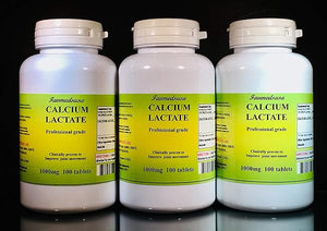 Calcium Lactate 1000mg. Made in USA -300 (3x100) Tablets in Pakistan