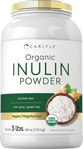Carlyle Organic Inulin Powder 48oz | Fiber Supplement from Jerusalem Artichoke | for Probiotic Health | Vegan, Vegetarian, Non-GMO, Gluten Free in Pakistan