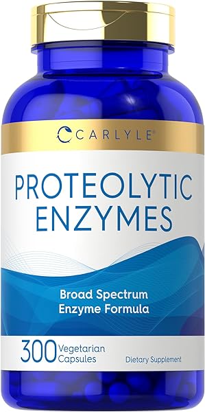 Carlyle Proteolytic Enzymes | 300 Capsules | Systemic Broad Spectrum Supplement | Vegetarian, Non-GMO & Gluten Free Formula in Pakistan