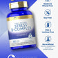 Carlyle Stress B Complex Vitamin Supplement | 180 Caplets | with Vitamin C | Non-GMO and Gluten Free