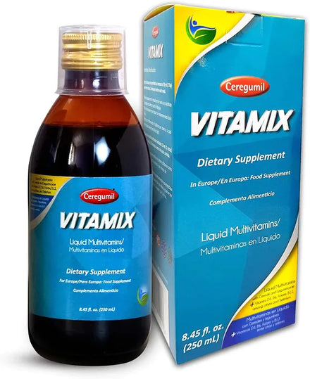 Ceregumil - Vitamix Liquid Multivitamin with Cereals, Honey, Legumes, Vitamins D3, B6, & B12, Folate, and Selenium, Liquid Multivitamin for Men, Women, Kids, Teens, and Seniors, 8.45fl oz