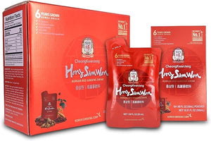 CheongKwanJang Korean Red Ginseng Drink with Ginger Extract, Goji Berry, Cinnamon, Asian Herbal Tea Pre Workout Energy Booster Drinks Hong Sam Won Increase Productivity, Circulation - 20 Pouches in Pakistan